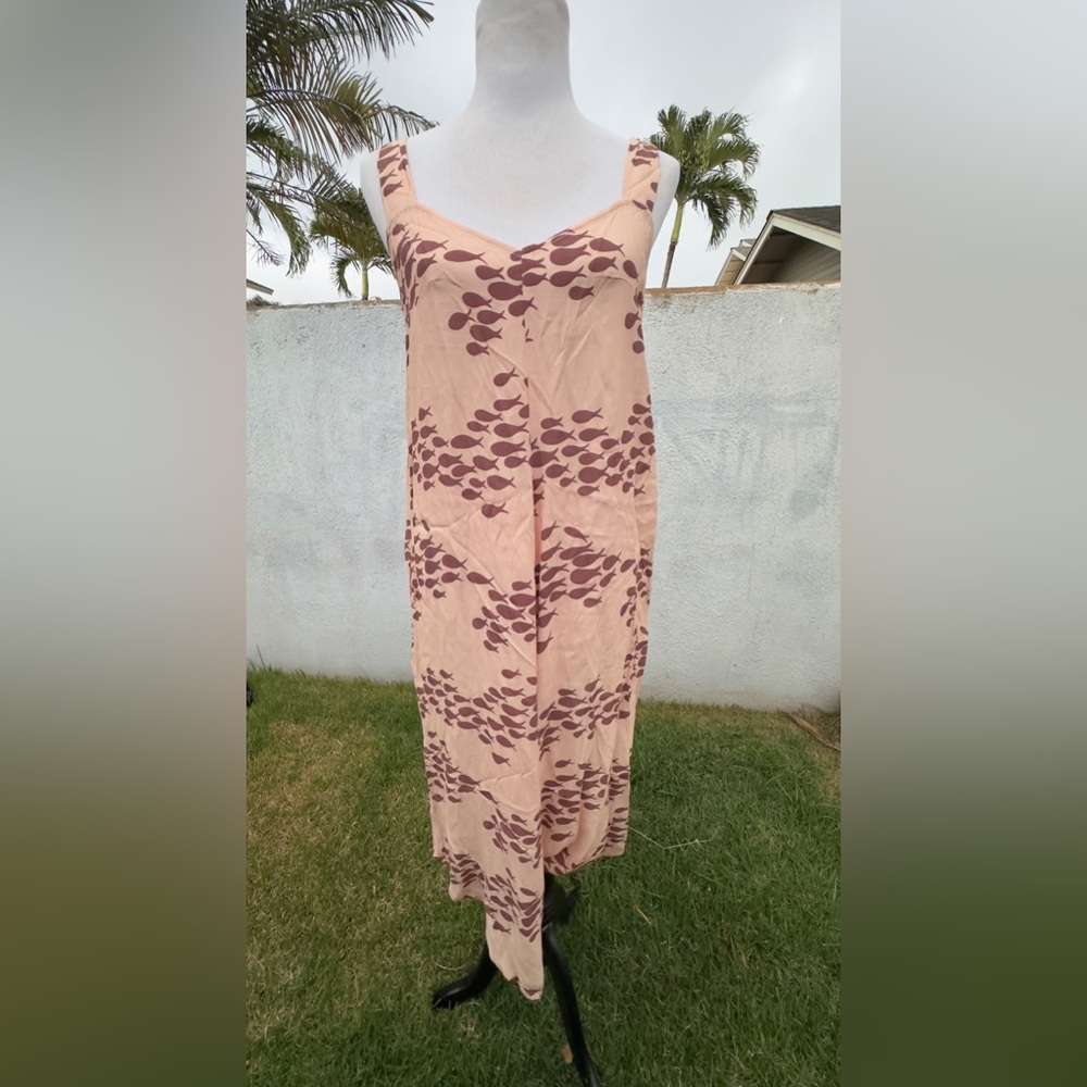 PreOwned Ava Sky Hawaiian Dress Pink Fish Print Women's Medium